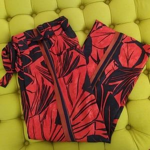 Zara High-Waisted Flowy Print Pants - M